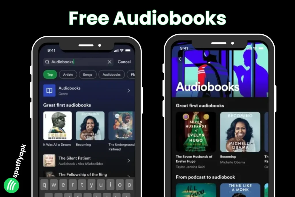 15 Hours Free Audiobooks in spotify