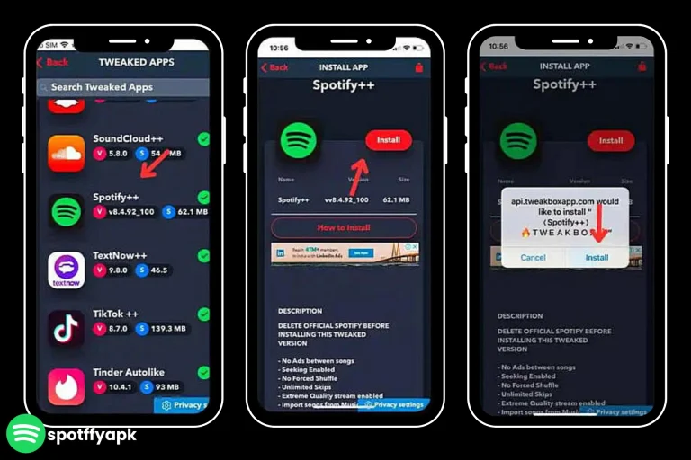 Spotify IPA Download Through Tweakbox