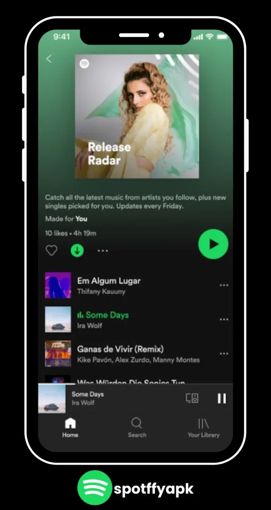 spotify for iOS screenshot