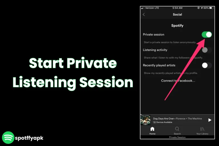 Private Listening in spotify