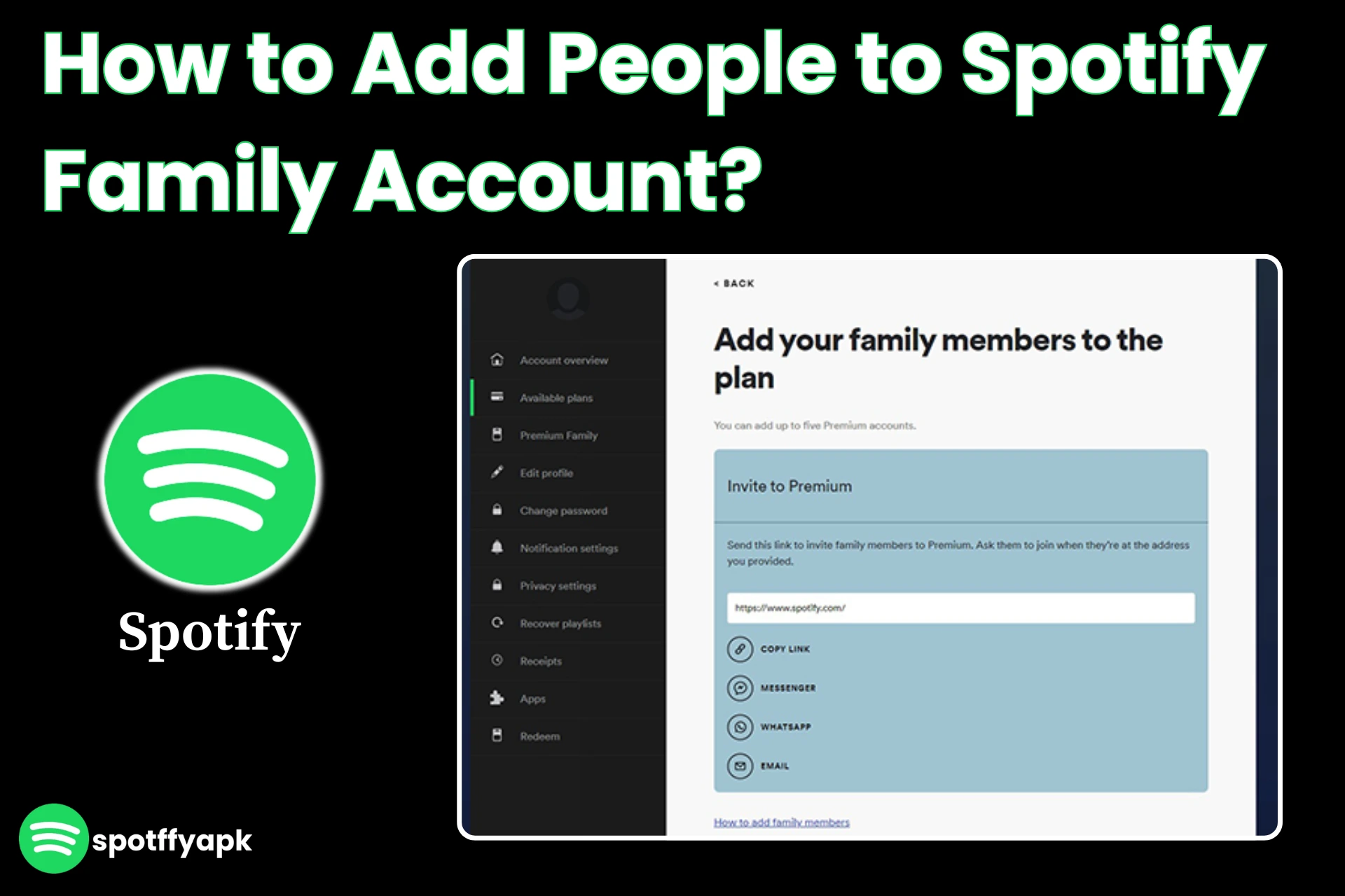 how to add someone to spotify family​