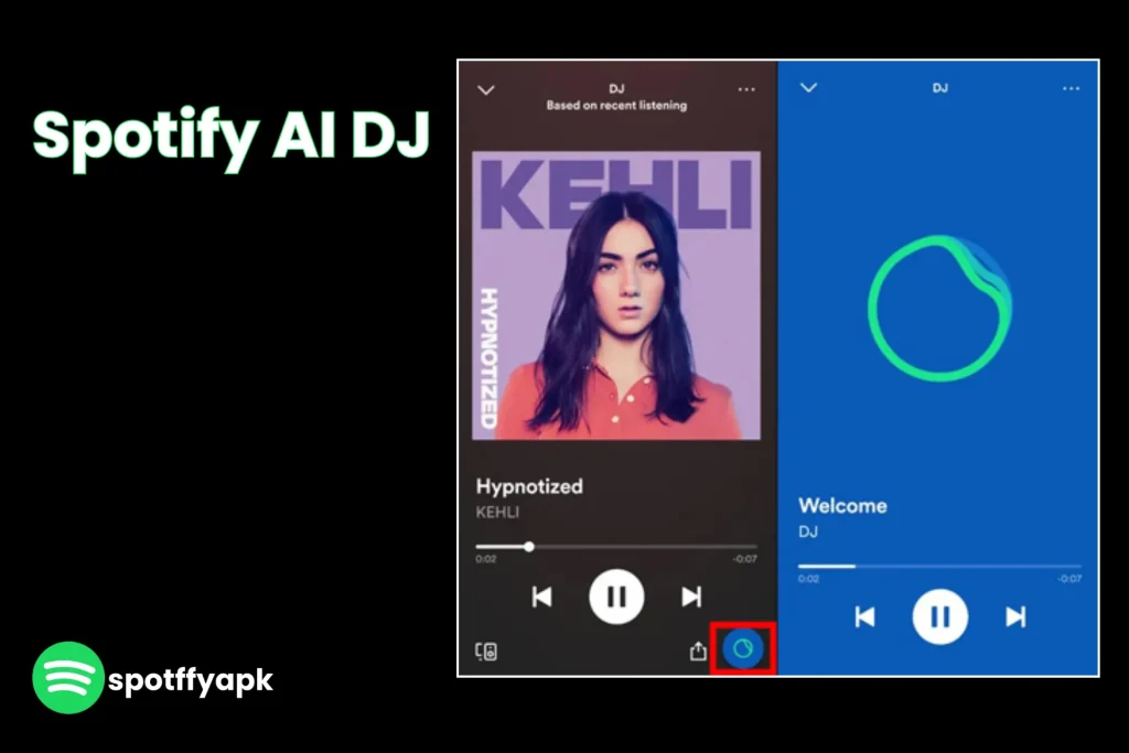 AI DJ plays music in spotify