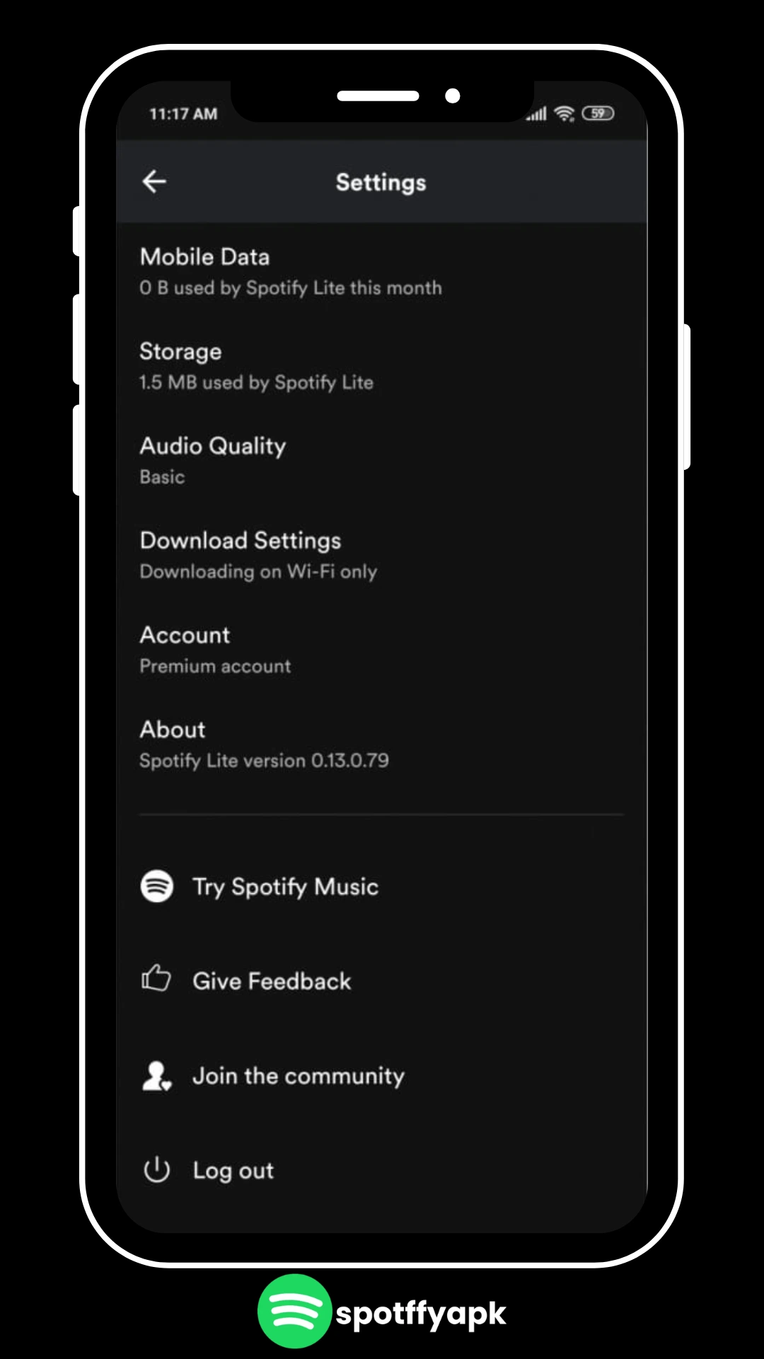 spotify lite mod apk